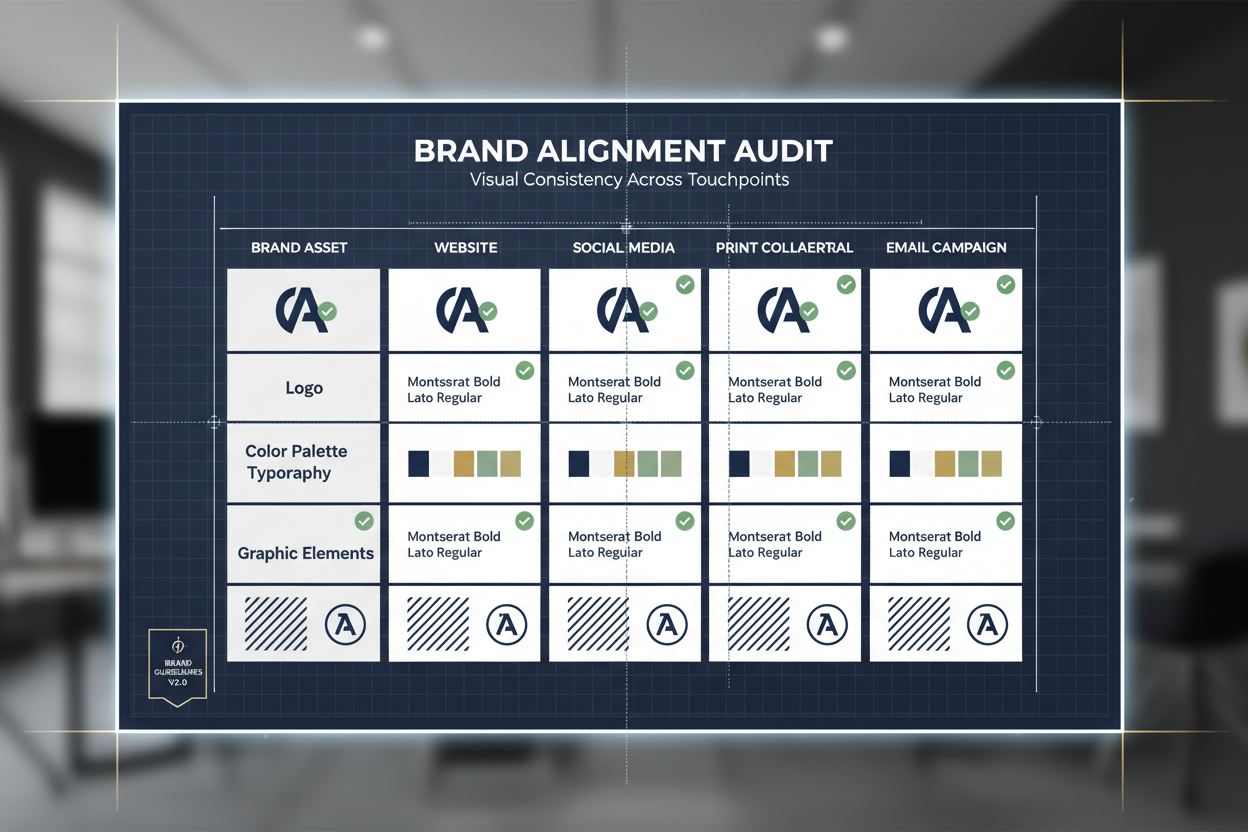 Brand Alignment Audit (Visual + Messaging Consistency)